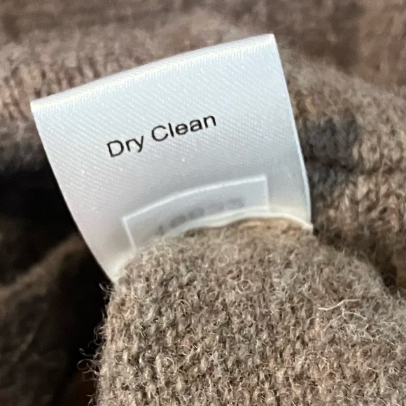 Garnet Hill Light Brown Neutral Lambswool Cardigan Sweater - Picture 9 of 9